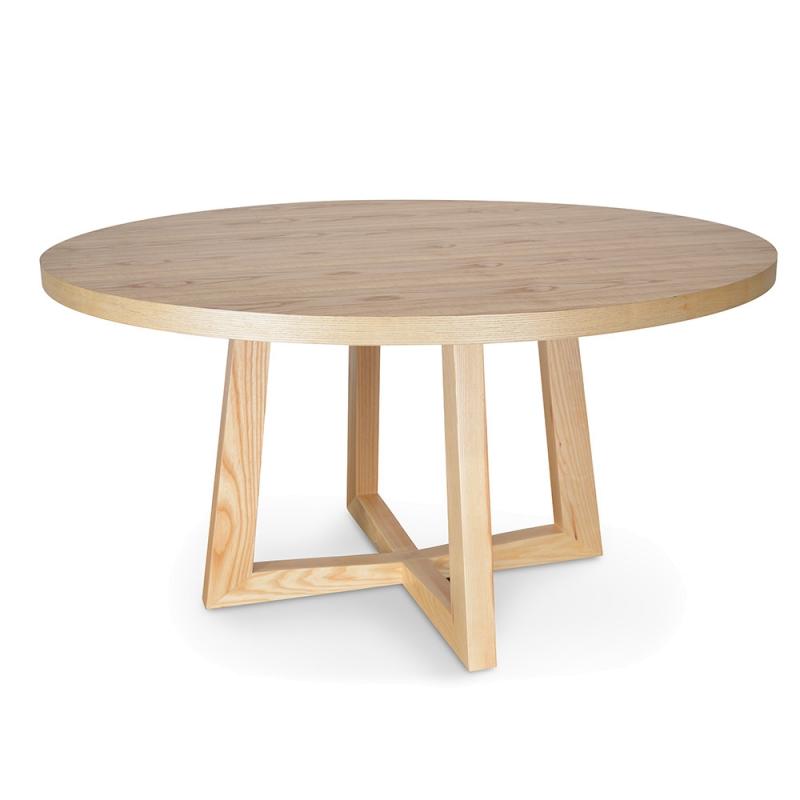 Leo 1.5m Round Wooden Dining Table - Natural - Dining Tables