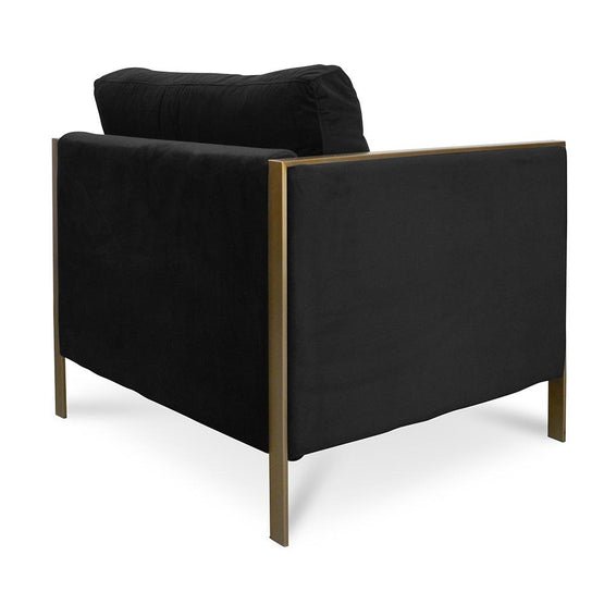 Leona Armchair Black Velvet - Armchairs