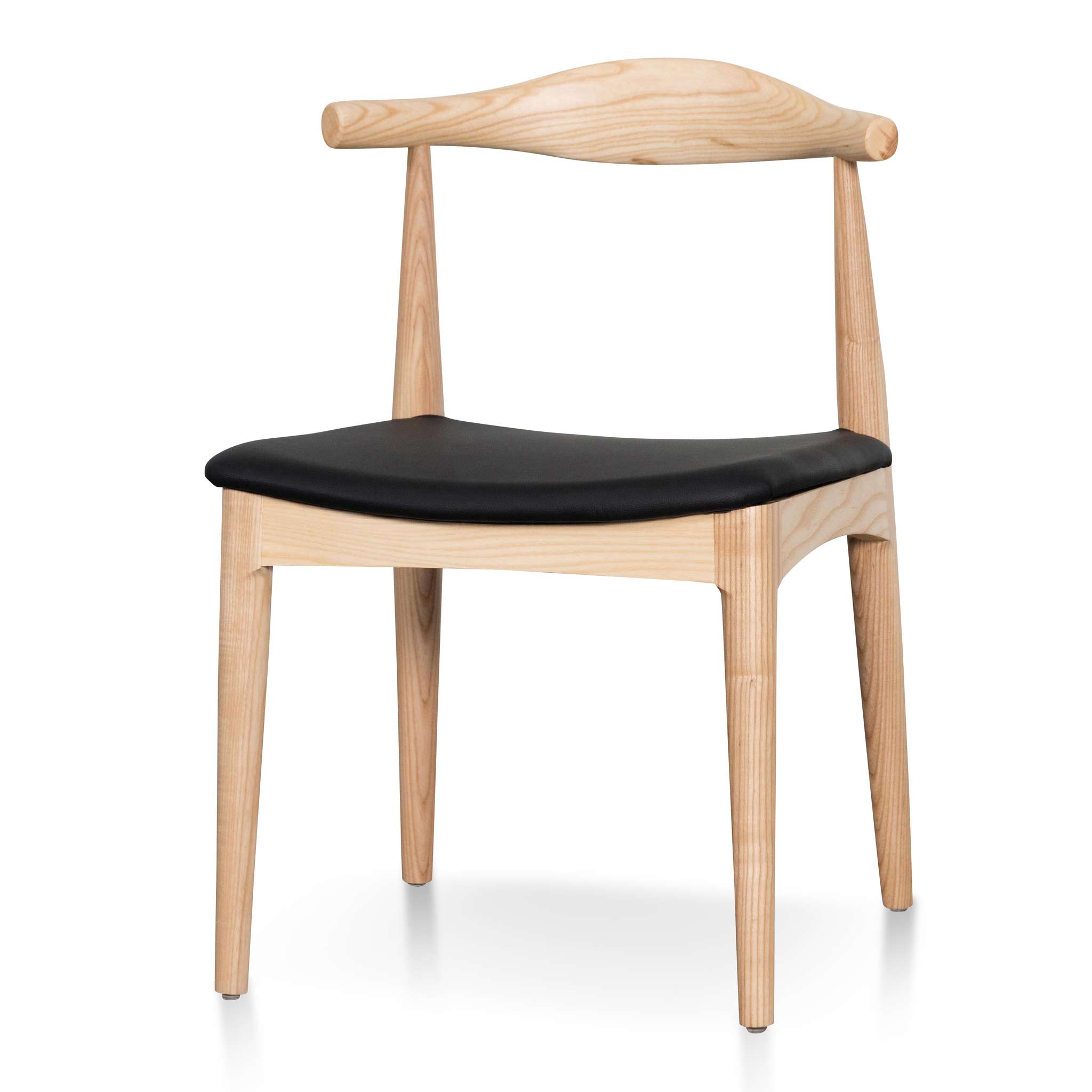 Liam Dining Chair - Natural Ash with Leather Seat - Dining Chairs