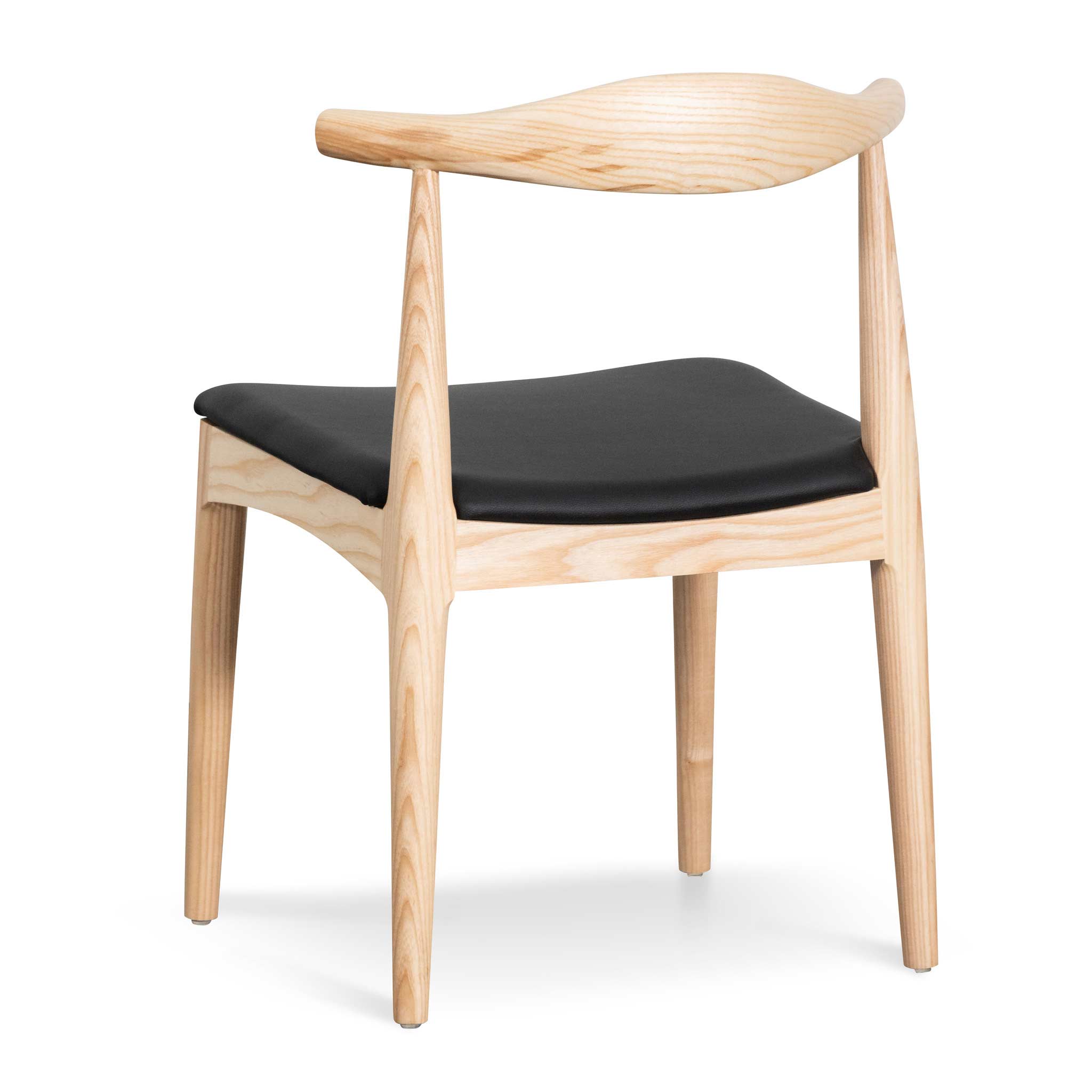 Liam Dining Chair - Natural Ash with Leather Seat - Dining Chairs