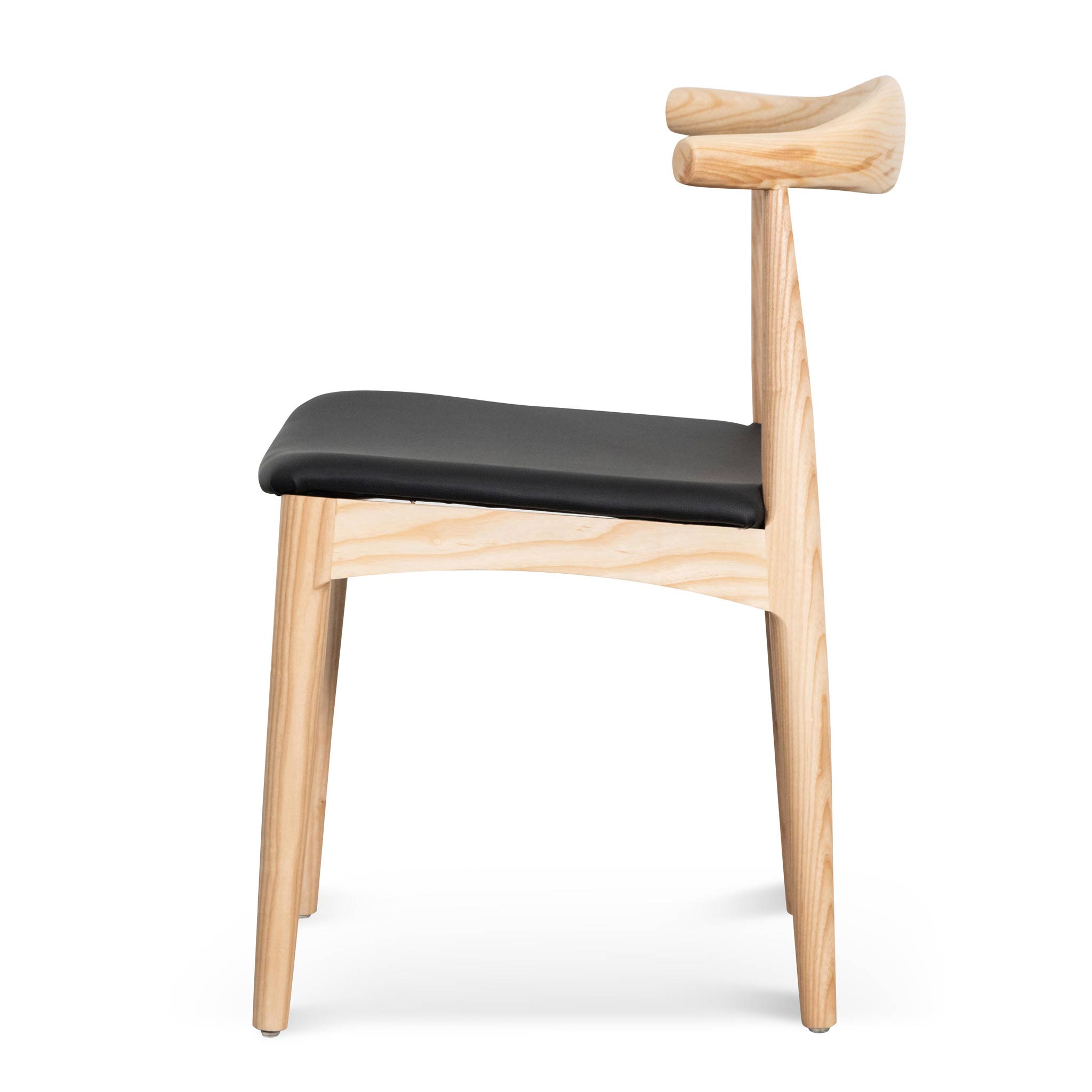 Liam Dining Chair - Natural Ash with Leather Seat - Dining Chairs