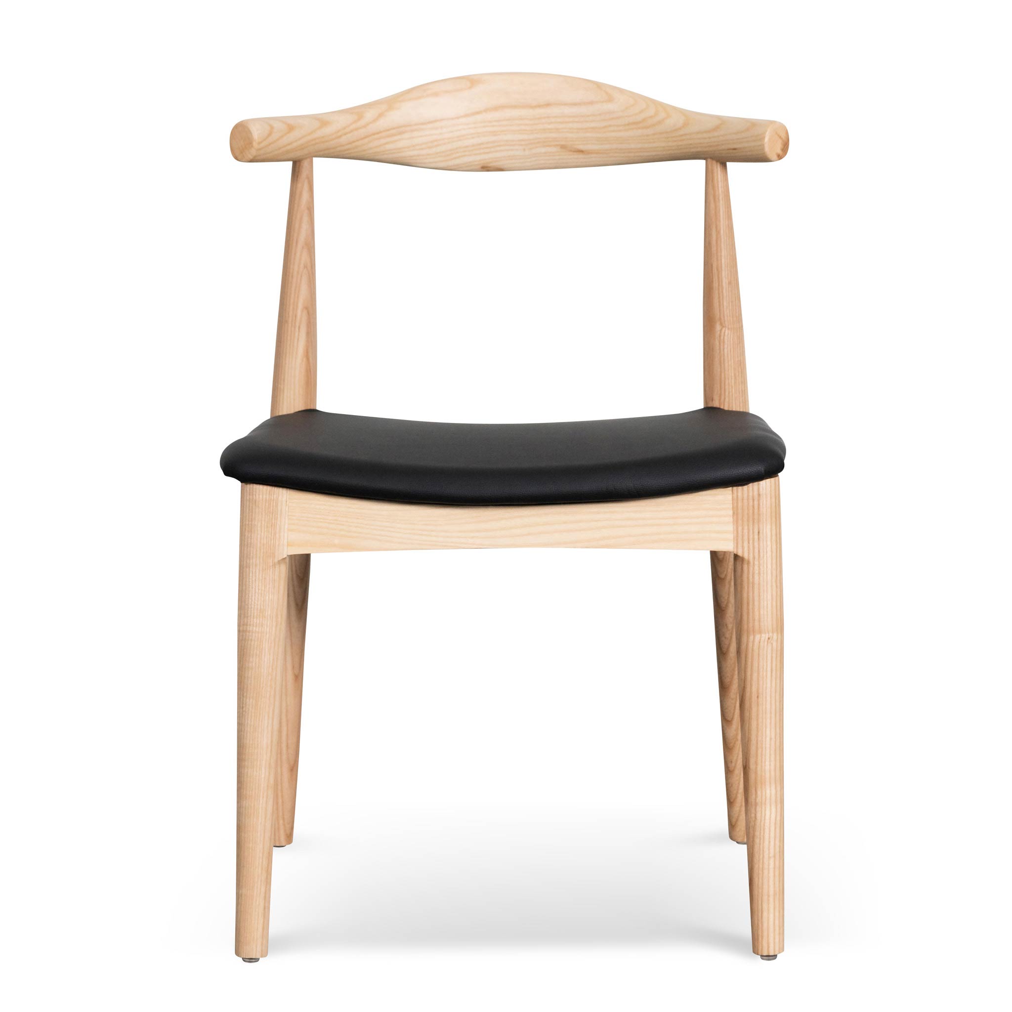 Liam Dining Chair - Natural Ash with Leather Seat - Dining Chairs