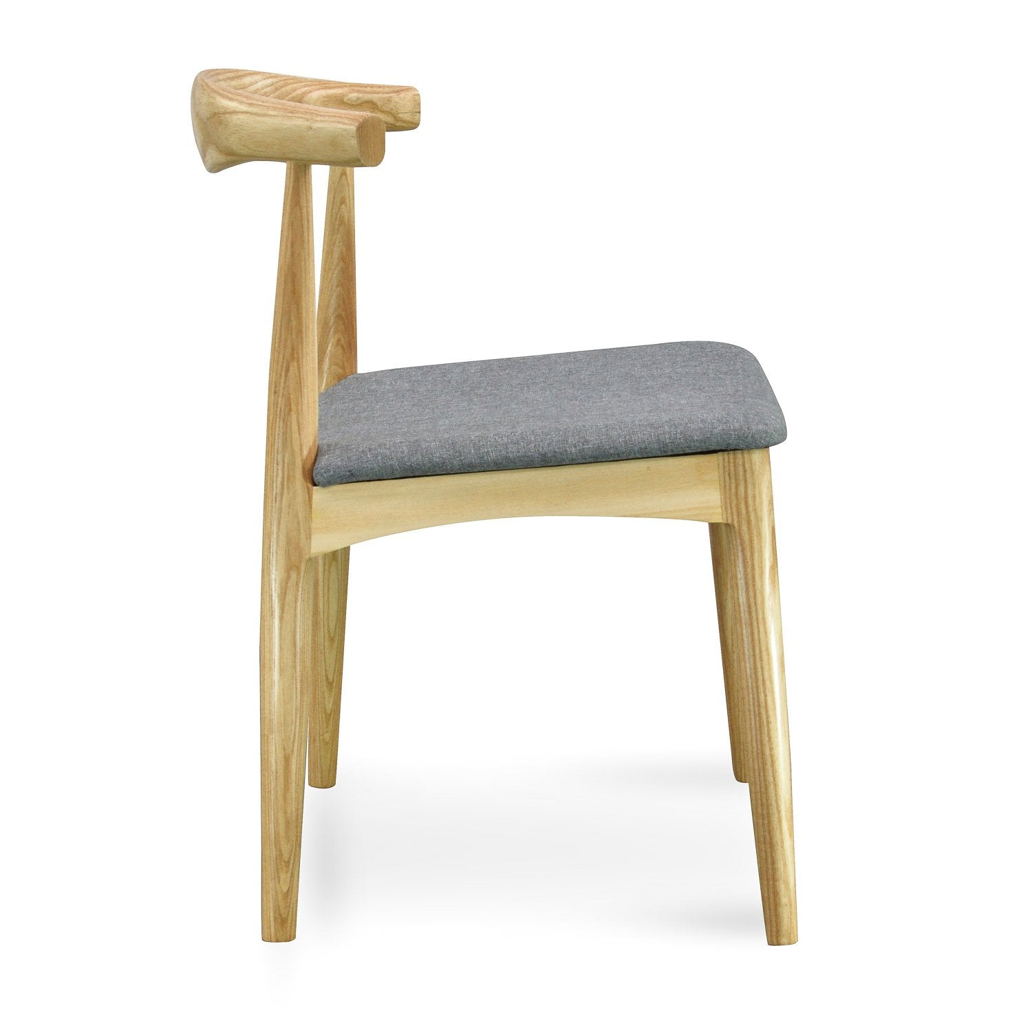 Liam Fabric Dining Chair - Natural & Light Grey - Dining Chairs