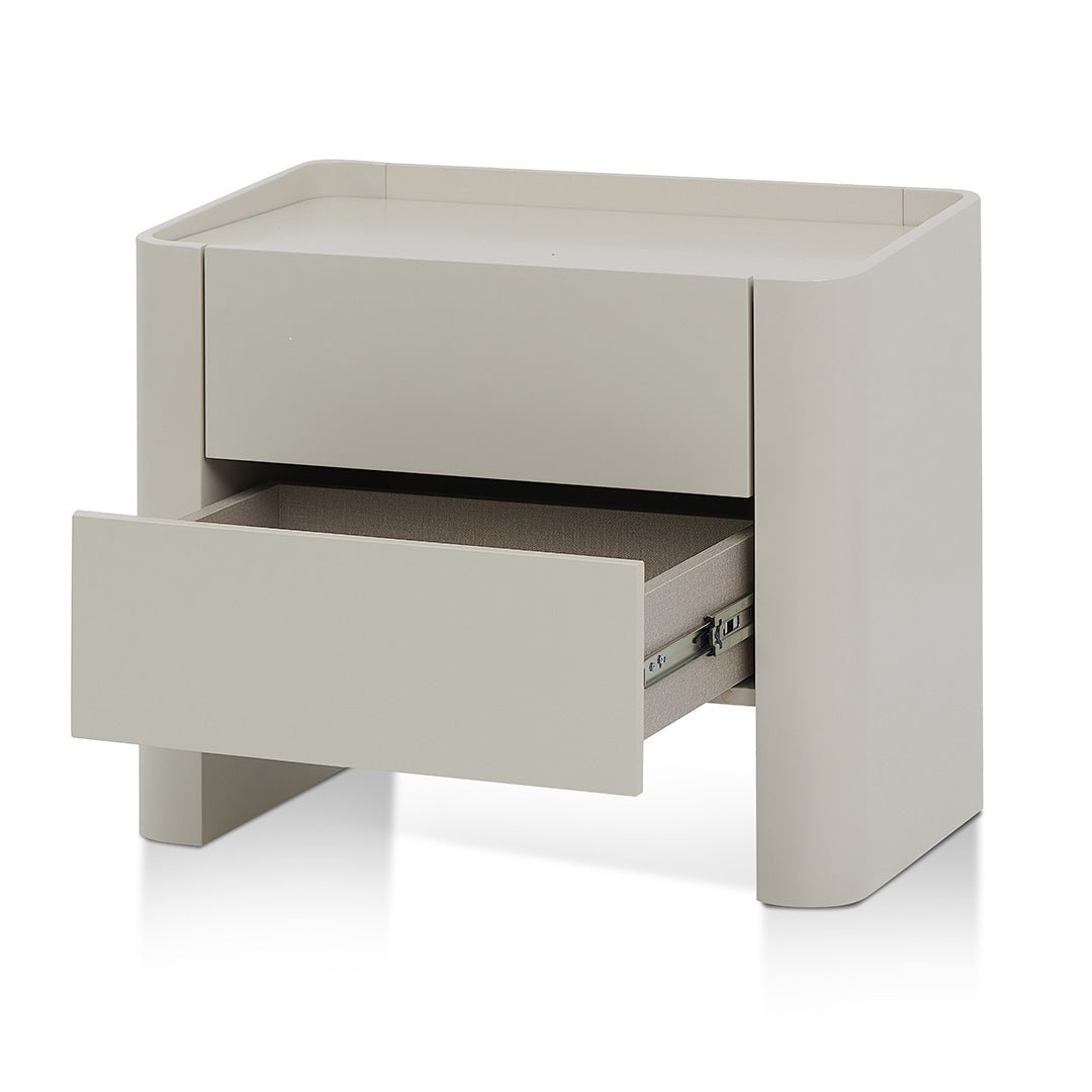 Lila Bedside Table - Light Grey - Bedside Tables