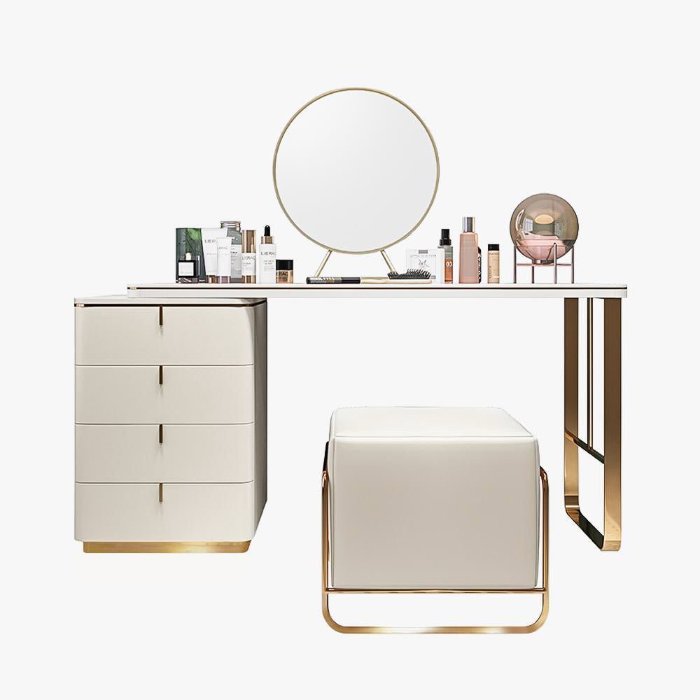 Lisbon White Elegance Vanity Set - Make-Up Vanity