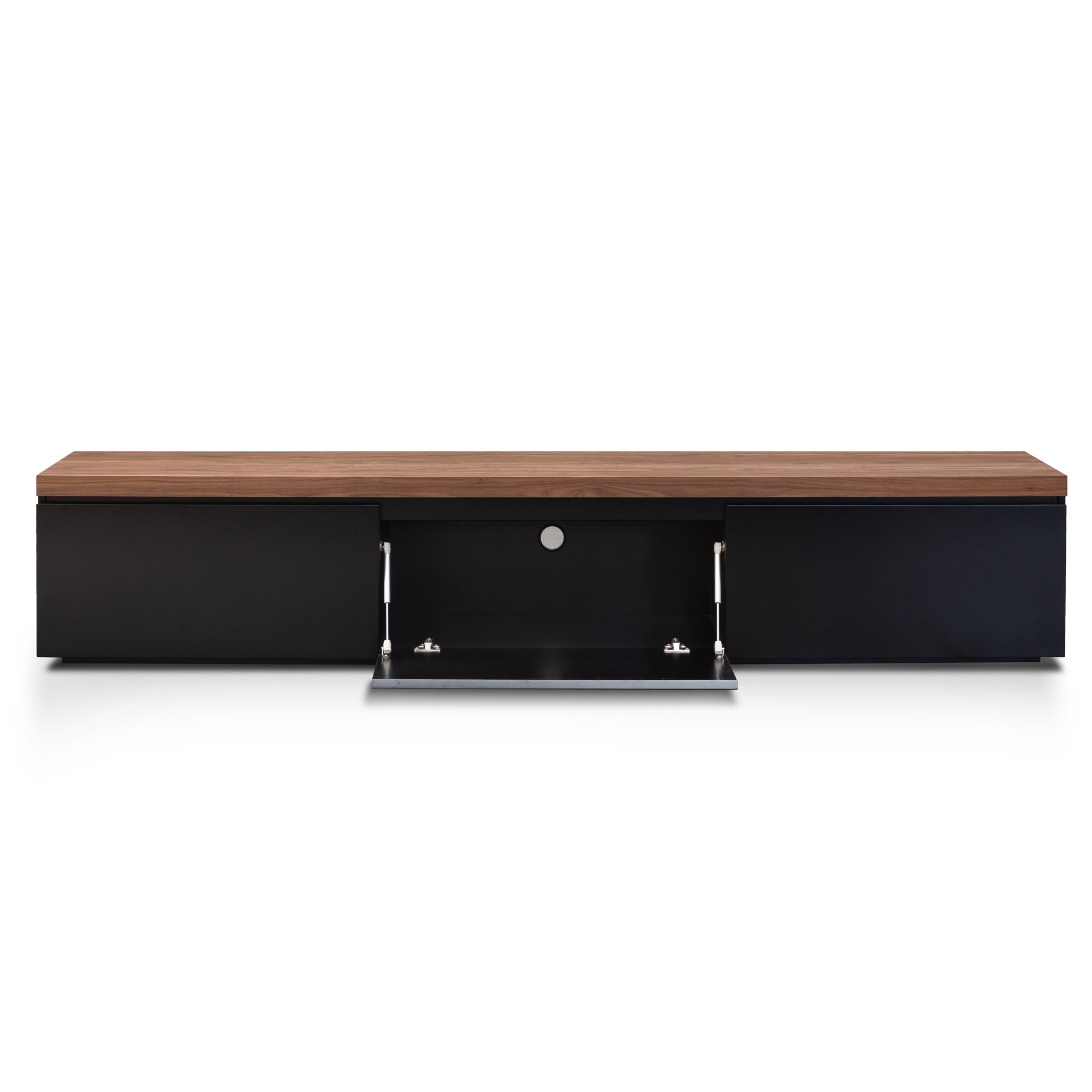 Lucas Black TV Stand - Walnut Top - TV Units