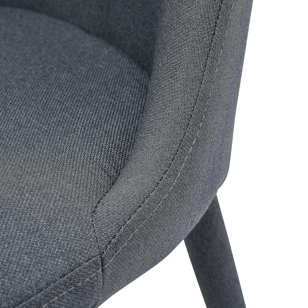 Lucas Fabric Dining Chair - Gunmetal Grey - Dining Chairs