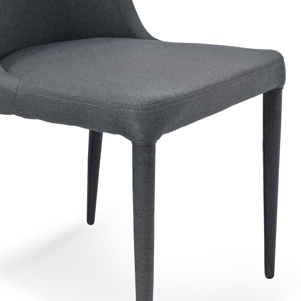 Lucas Fabric Dining Chair - Gunmetal Grey - Dining Chairs