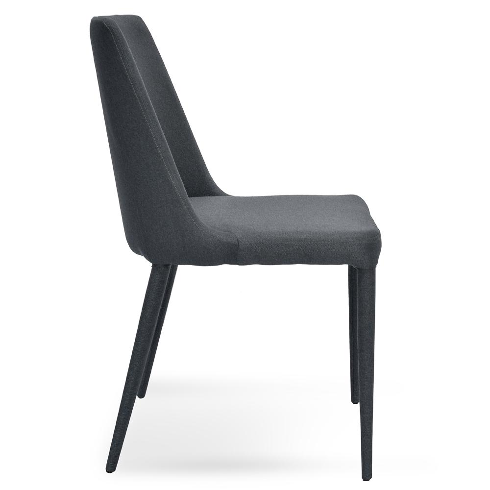 Lucas Fabric Dining Chair - Gunmetal Grey - Dining Chairs