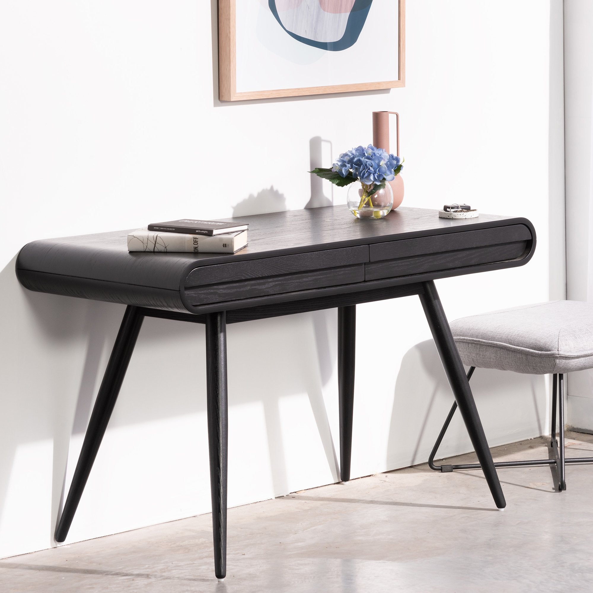 Lucas Narrow Wood Console Table - Black 72cm (H) - Console