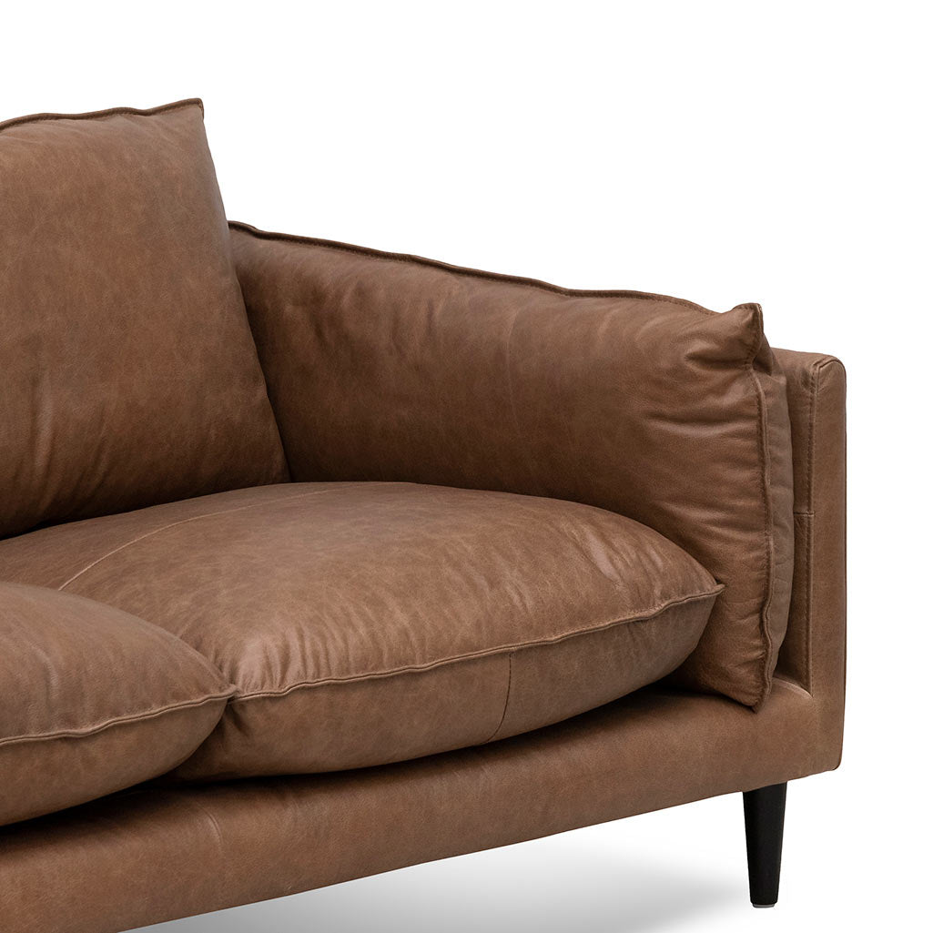 Lucio 2S Sofa - Saddle Brown Leather - Sofas