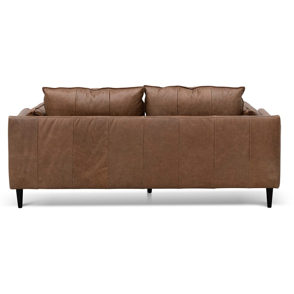 Lucio 2S Sofa - Saddle Brown Leather - Sofas