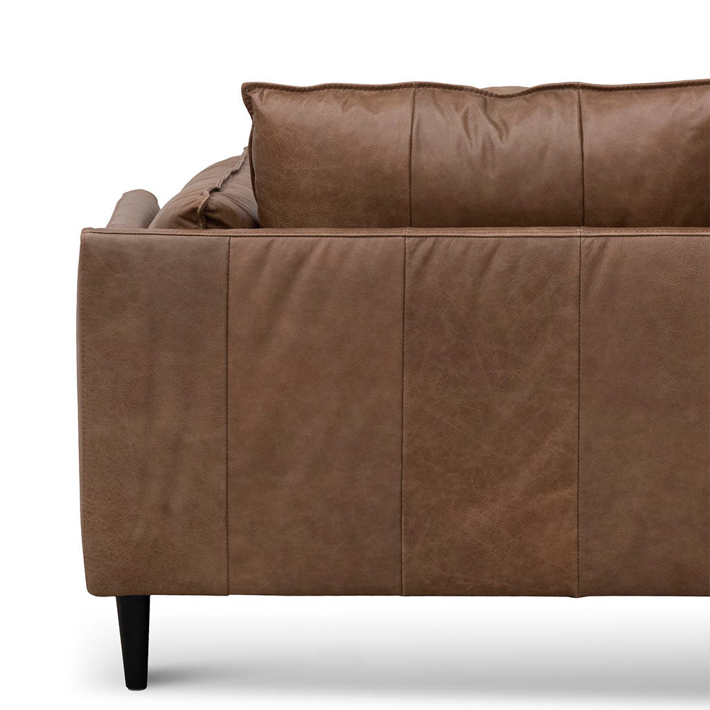 Lucio 2S Sofa - Saddle Brown Leather - Sofas