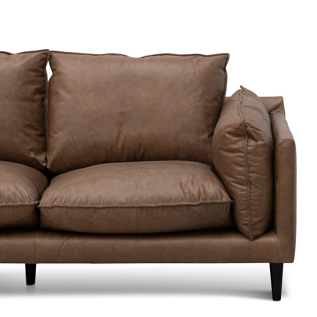 Lucio 2S Sofa - Saddle Brown Leather - Sofas