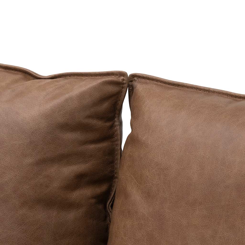 Lucio 2S Sofa - Saddle Brown Leather - Sofas