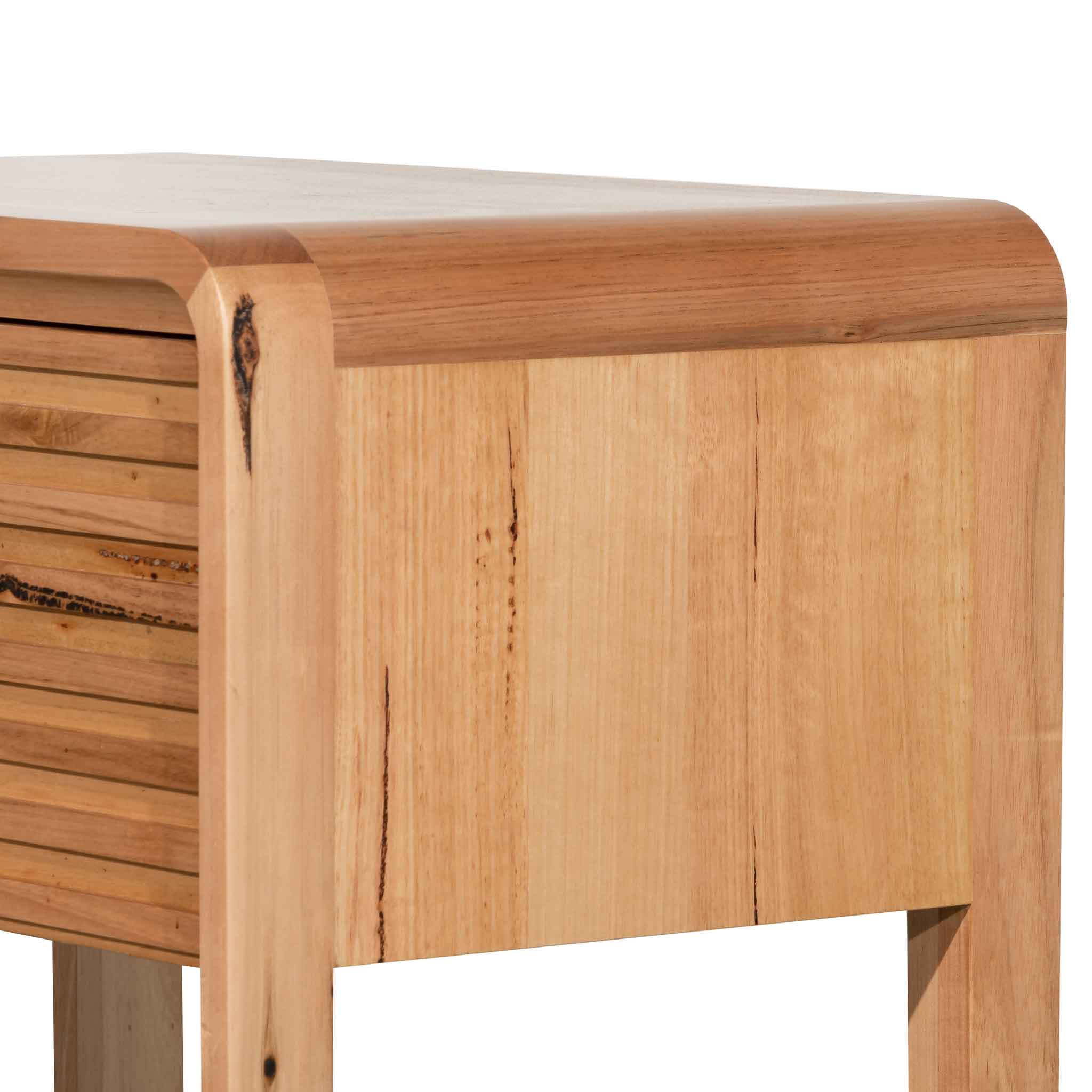 Lulu Single Drawer Bedside Table - Messmate - Bedside Tables