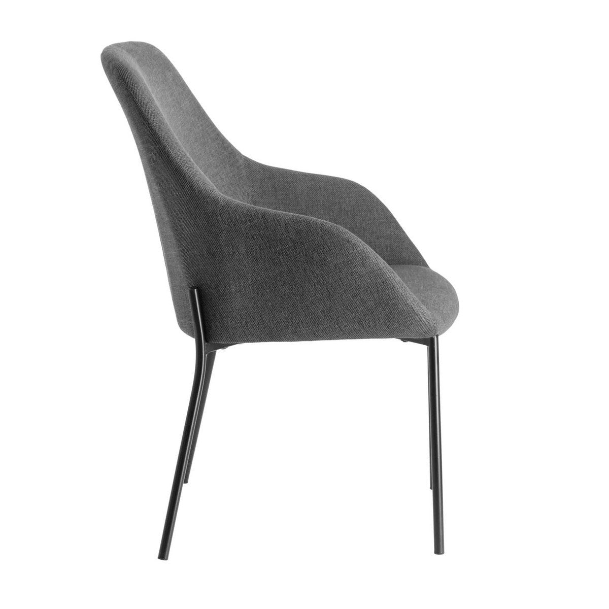 Luna Fabric Dining Chair - Dark Grey - Dining Chairs