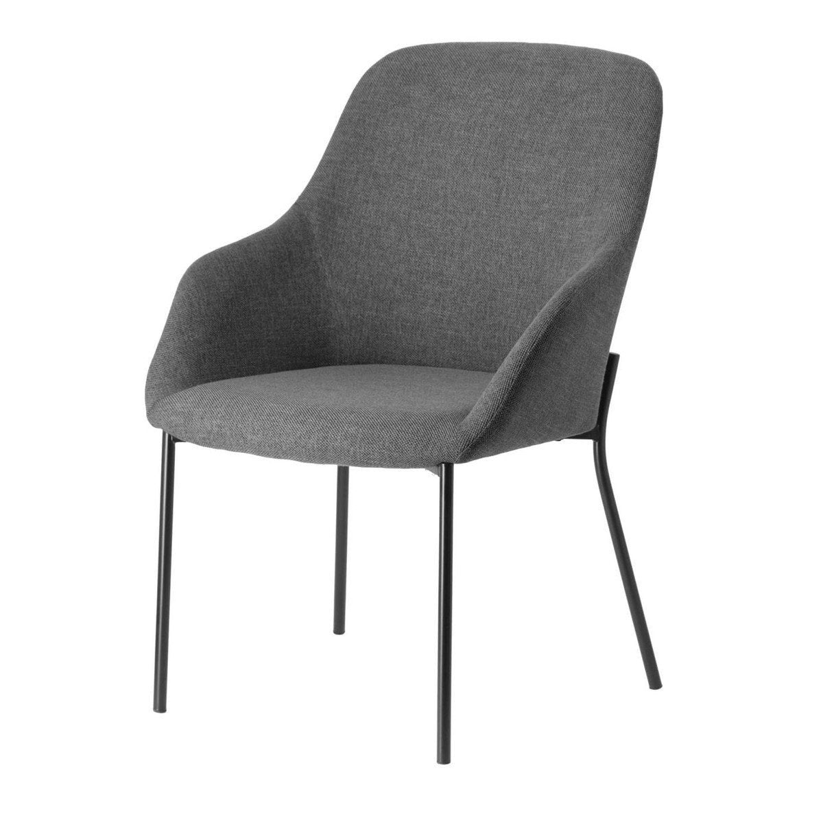 Luna Fabric Dining Chair - Dark Grey - Dining Chairs