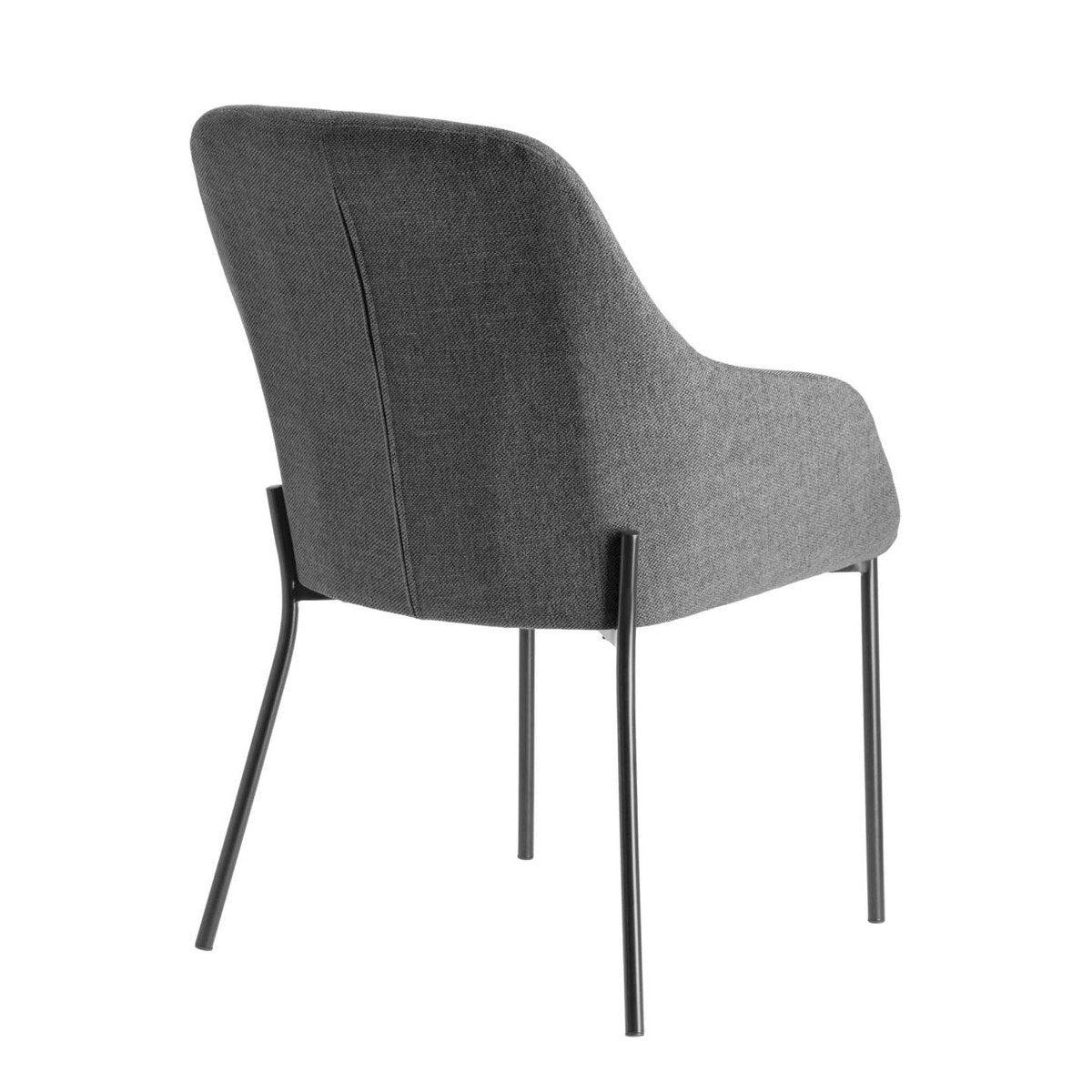 Luna Fabric Dining Chair - Dark Grey - Dining Chairs