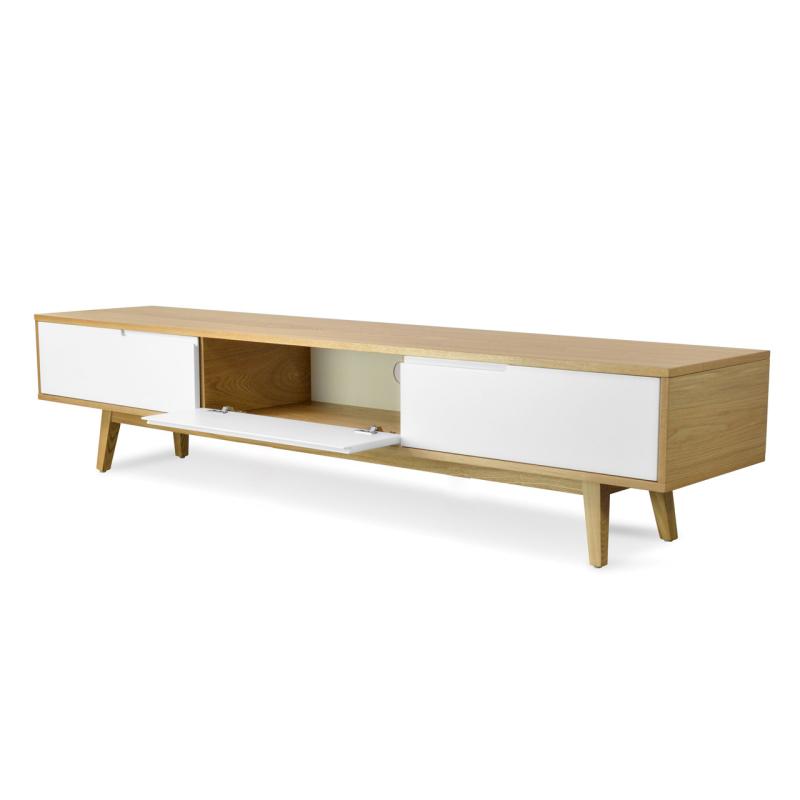 Magnus Wooden Scandinavian TV Unit - Lowline - Natural - TV Units