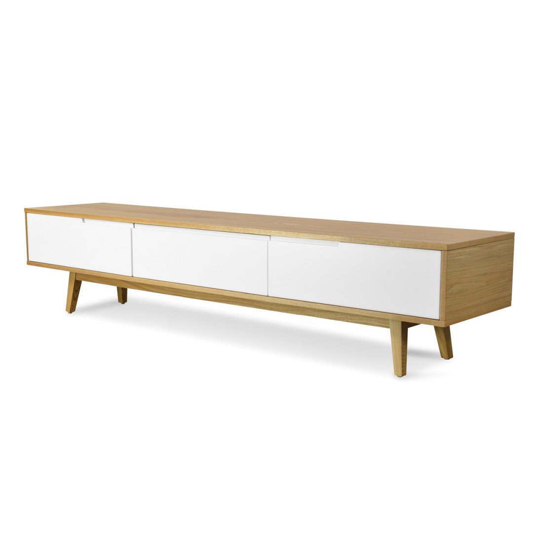 Magnus Wooden Scandinavian TV Unit - Lowline - Natural - TV Units