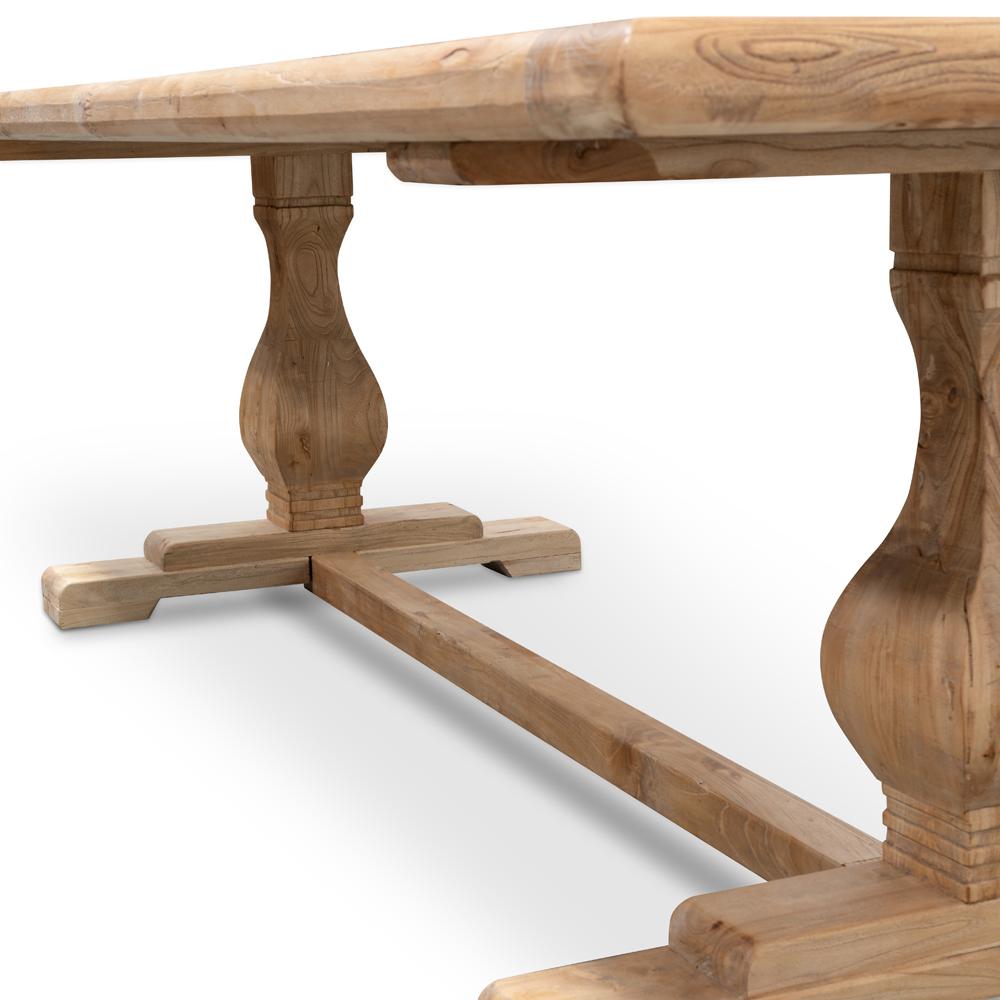 Mark Reclaimed 2.4m Ash Wood Dining Table - Rustic Natural - Dining Tables