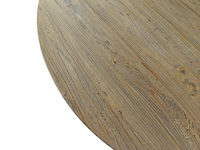 Mina Reclaimed 1.25m Round Wooden Dining Table - Dining Tables