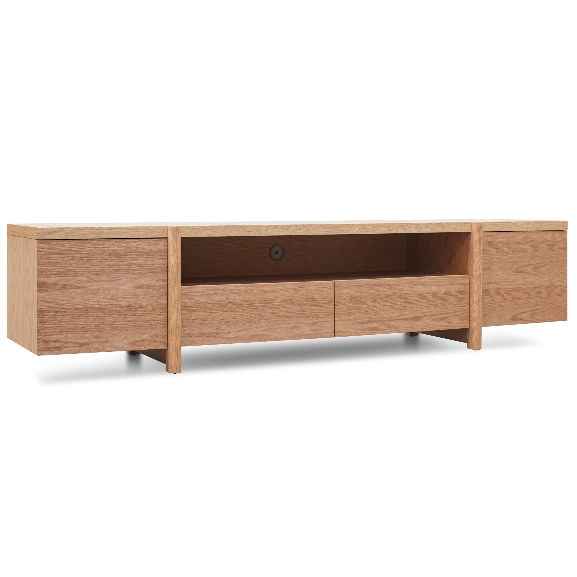 New York Lowline Wooden TV Entertainment Unit - Full Natural - TV Units