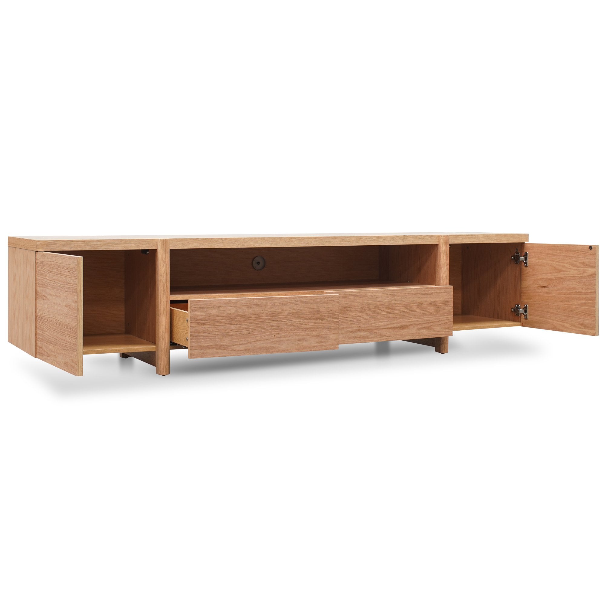 New York Lowline Wooden TV Entertainment Unit - Full Natural - TV Units