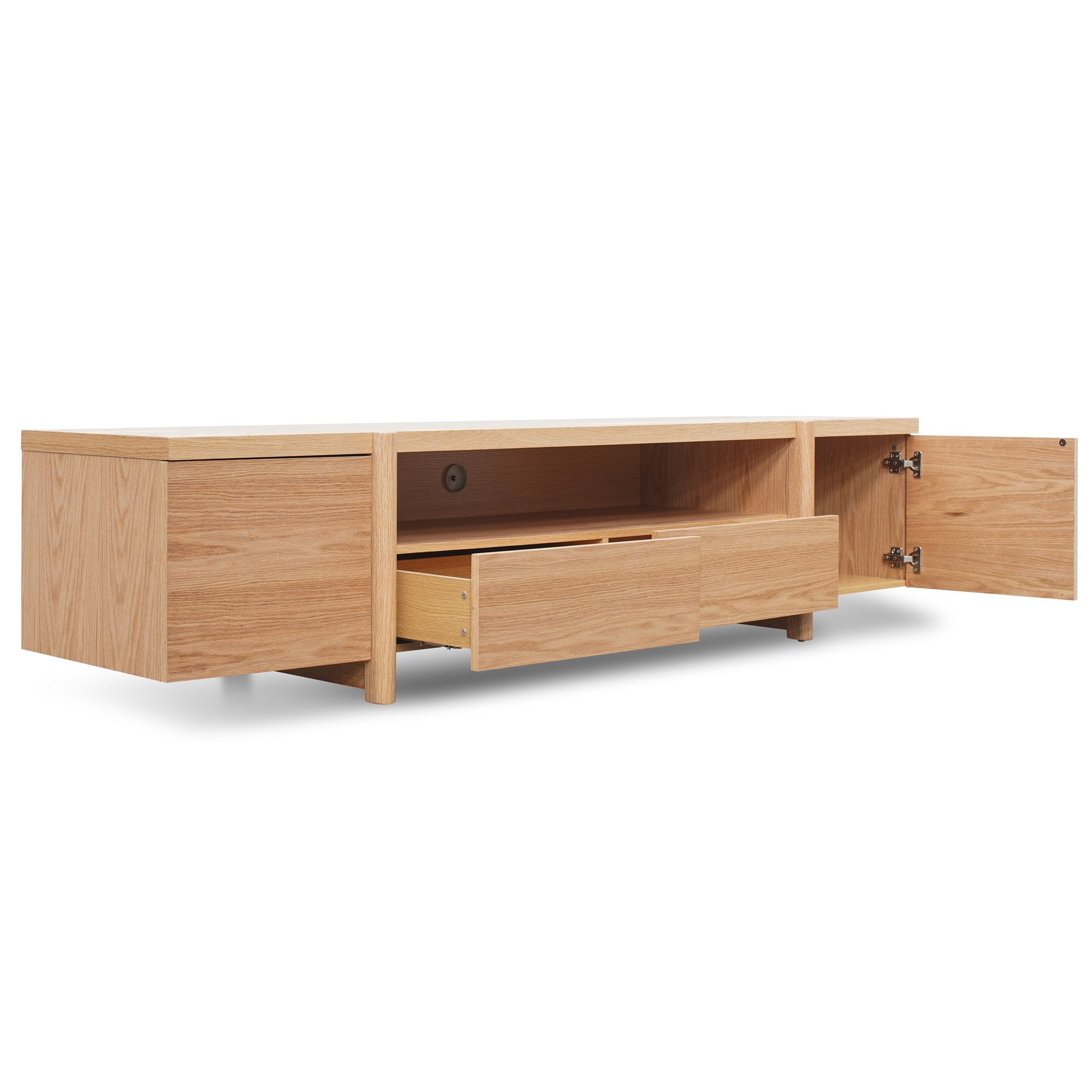 New York Lowline Wooden TV Entertainment Unit - Full Natural - TV Units