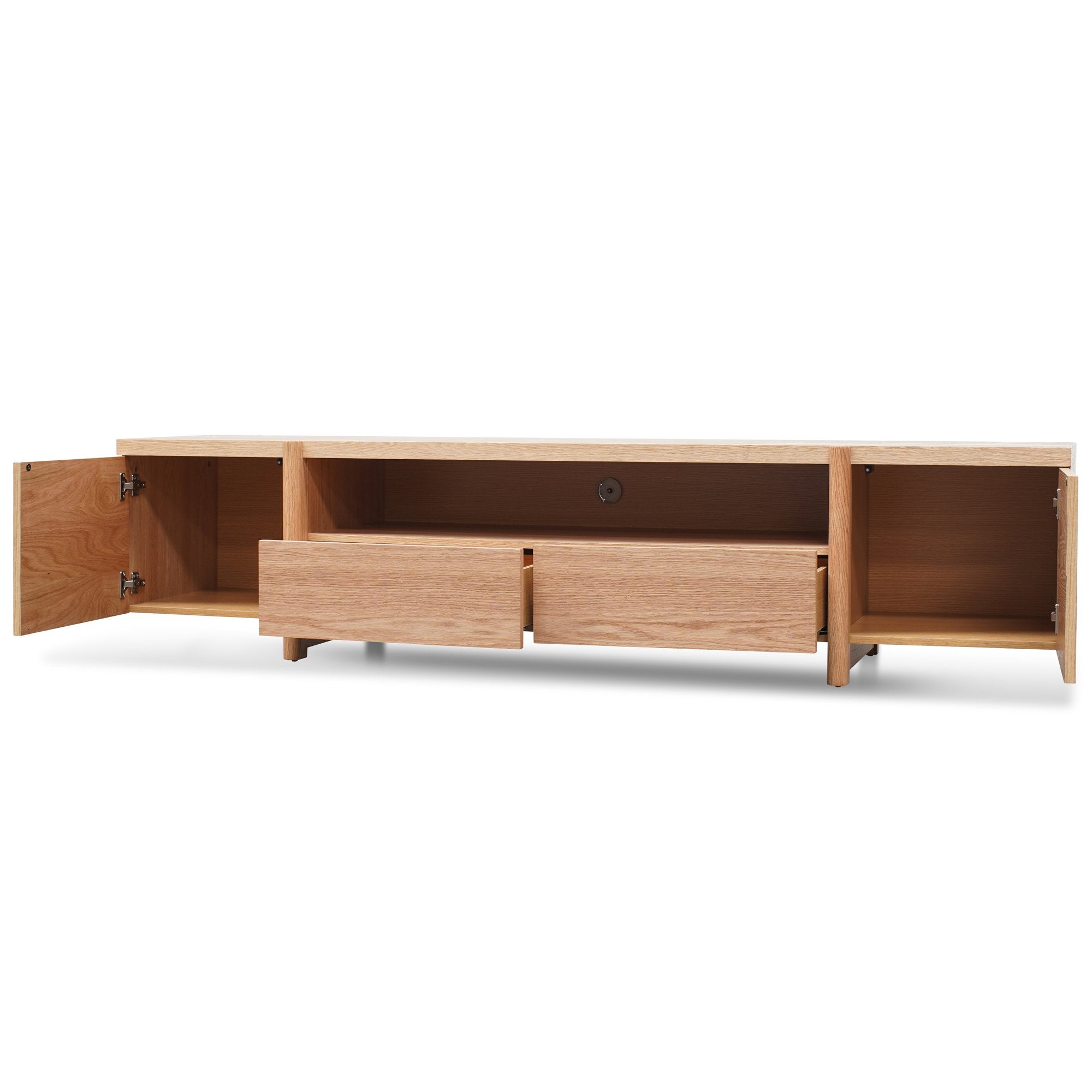 New York Lowline Wooden TV Entertainment Unit - Full Natural - TV Units