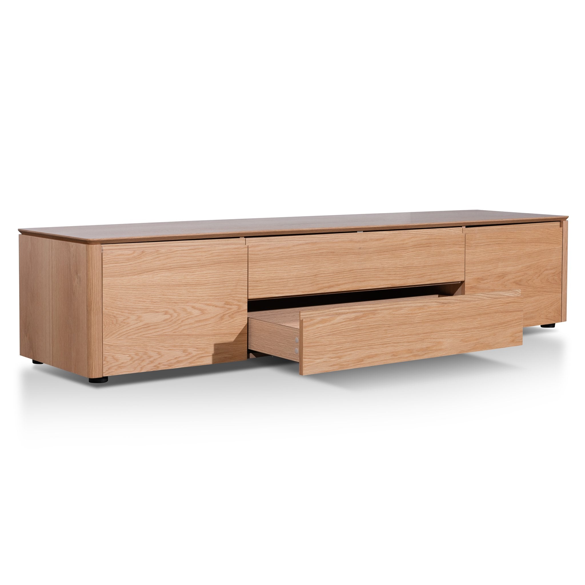 Nolan Entertainment TV Unit with Middle Drawer - Oak Veneer - TV Units