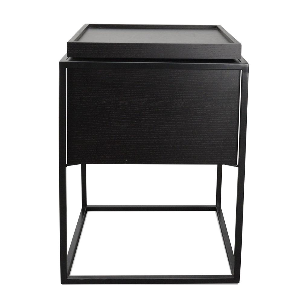 Onyx Scandinavian Side Table - Black - Bedside Tables