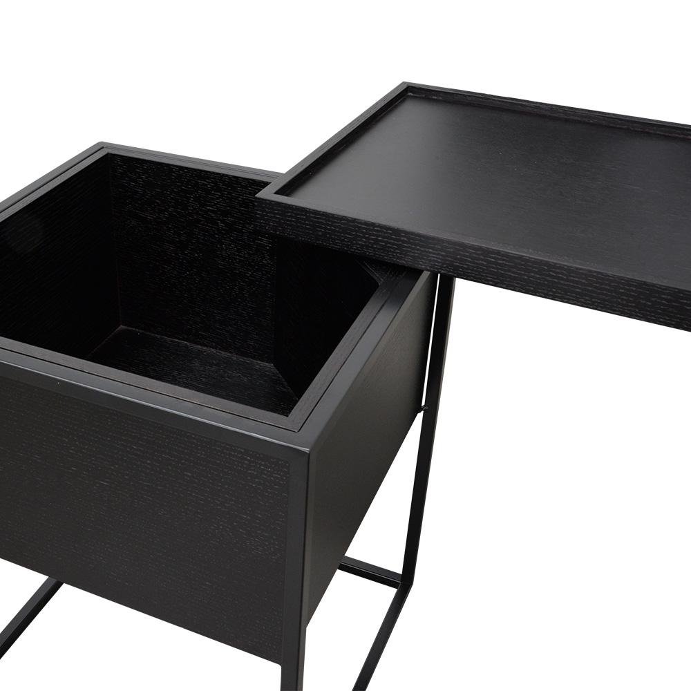 Onyx Scandinavian Side Table - Black - Bedside Tables