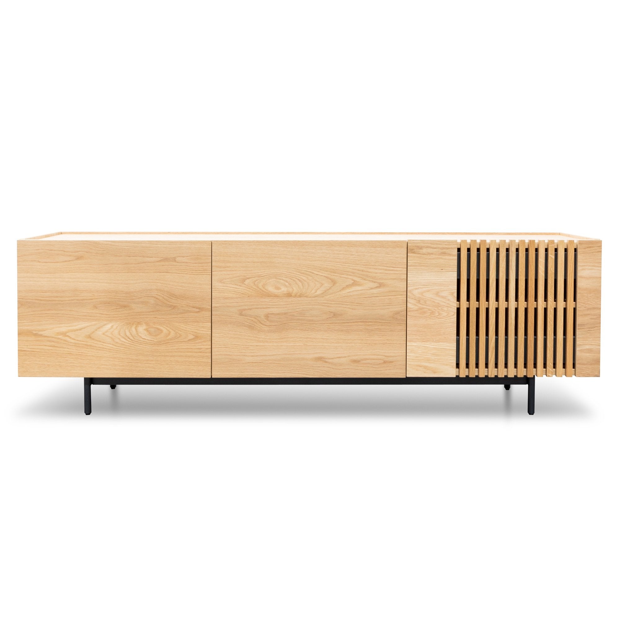 Orion TV Entertainment Unit - Natural with Black Legs - TV Units