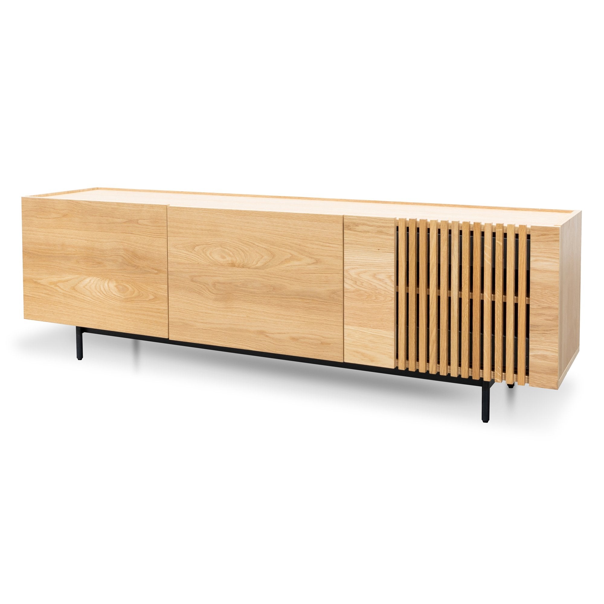 Orion TV Entertainment Unit - Natural with Black Legs - TV Units