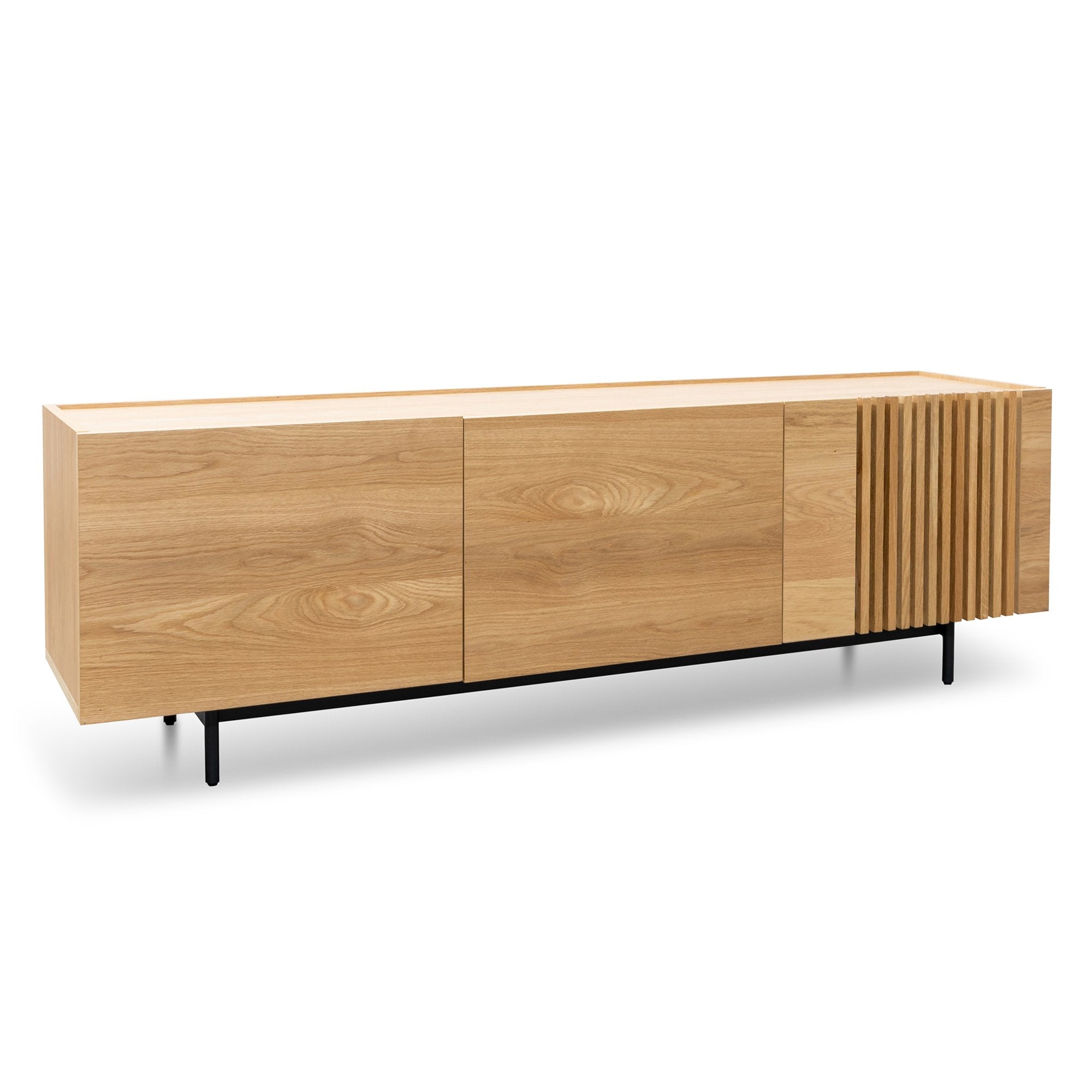 Orion TV Entertainment Unit - Natural with Black Legs - TV Units