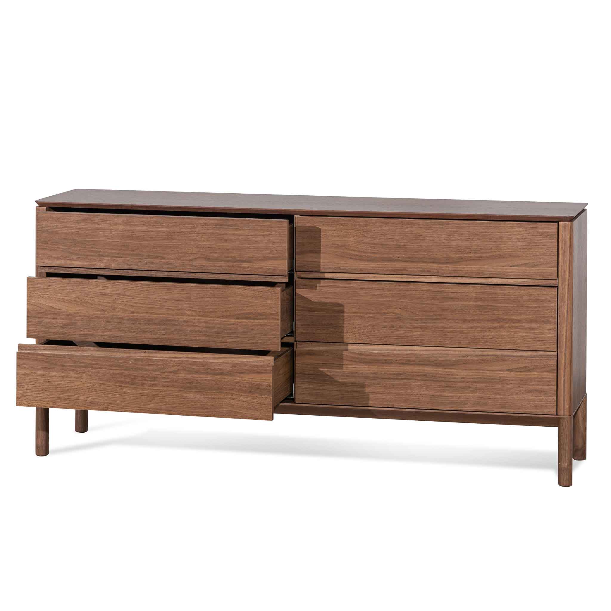 Owen 6 Drawers Wooden Chest - Walnut - Dressers