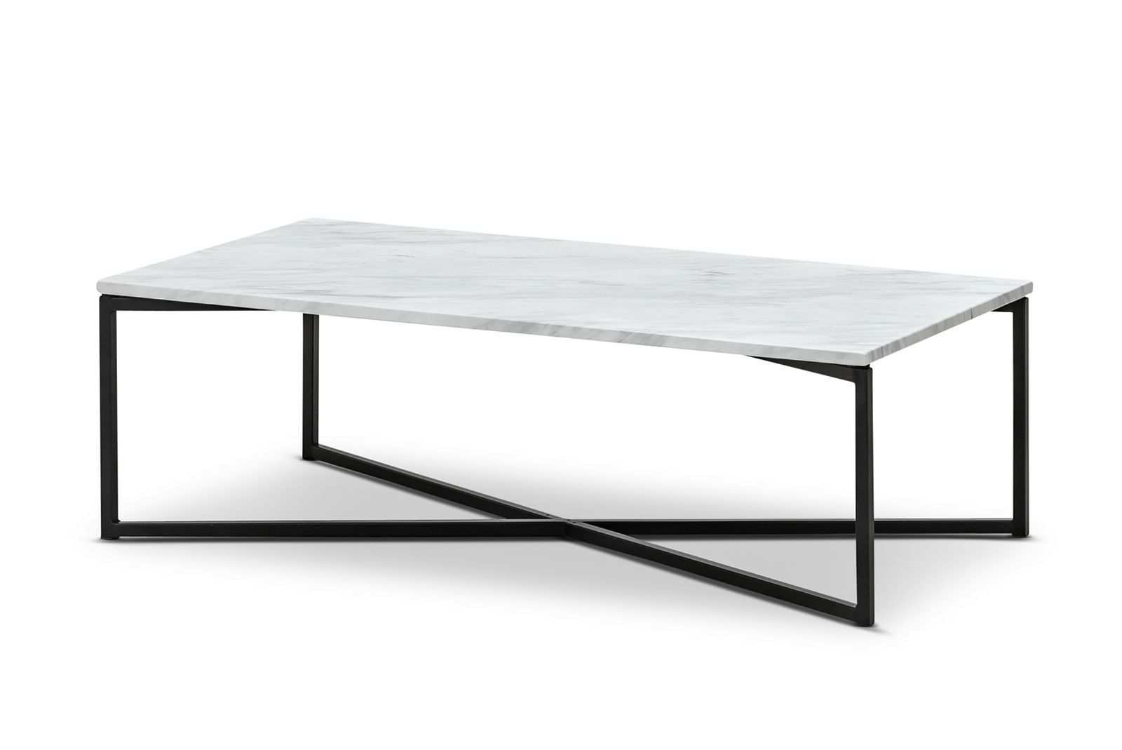 Parker Rectangle White Marble Coffee Table - Coffee Table