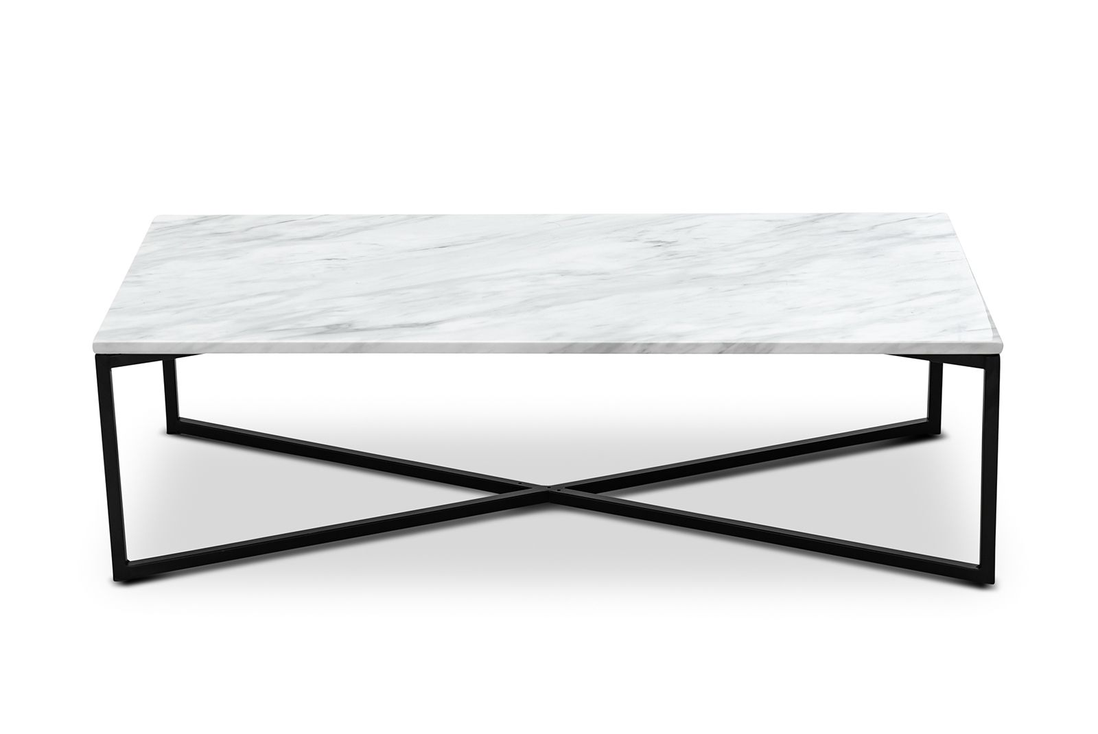 Parker Rectangle White Marble Coffee Table - Coffee Table