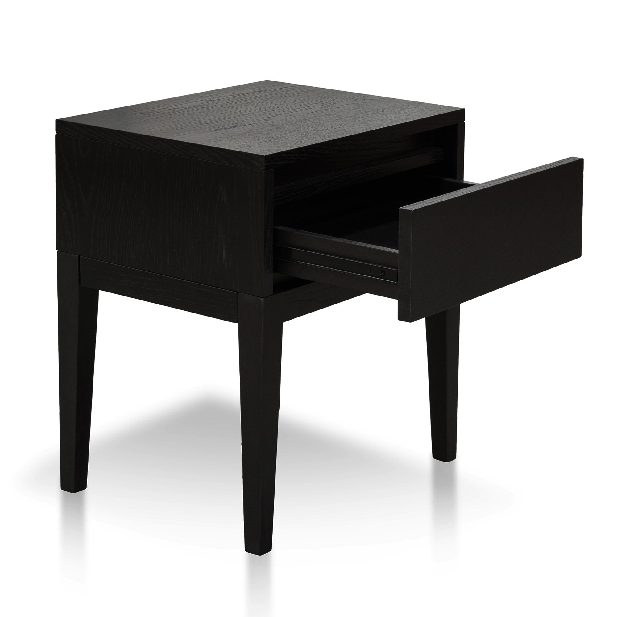 Preston Bedside Table - Black Oak - Bedside Tables