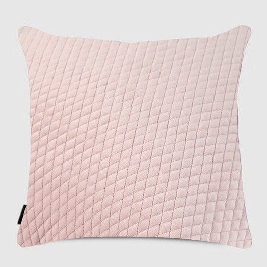 Quilted Pillow Cover , Soft Pink - Pillow Covers