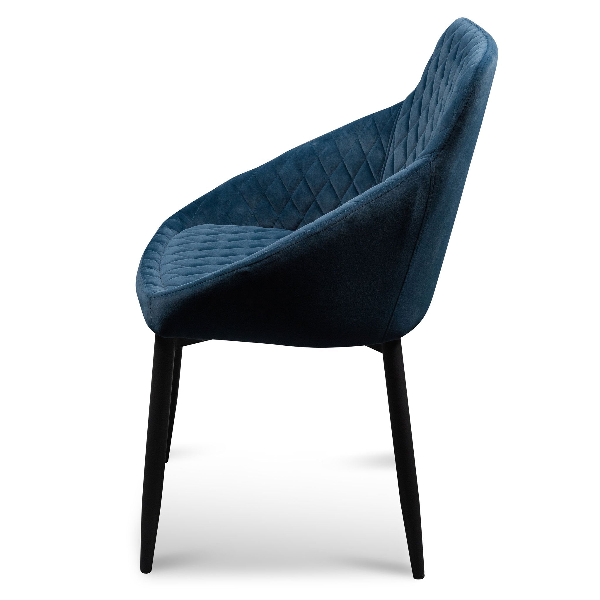 Rome Dining Chair - Navy Blue Velvet - Dining Chairs