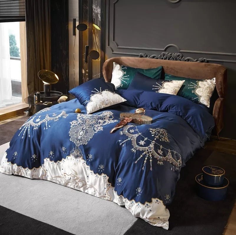 Royal Blue Luxury Duvet Cover Set (1000 TC) - Duvet Covers