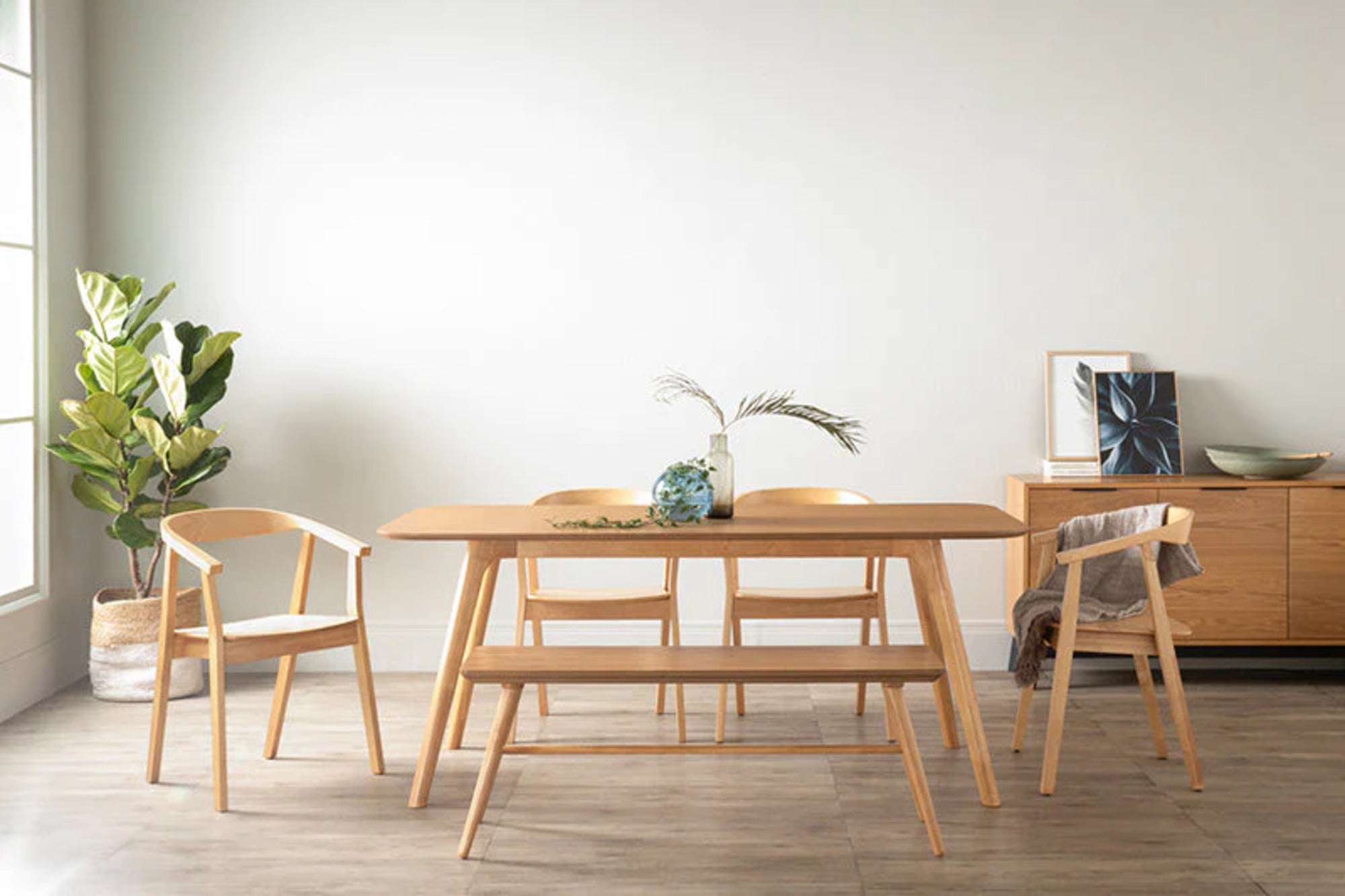 Selma Wooden Dining Chair - Natural - Dining Chairs