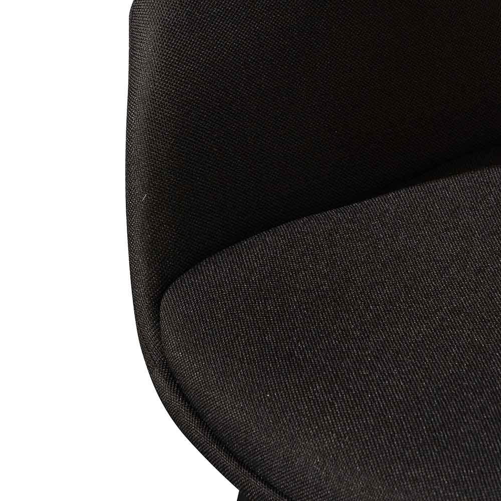 Set of 2 Amelia Fabric Dining Chair - Black - Dining Chairs