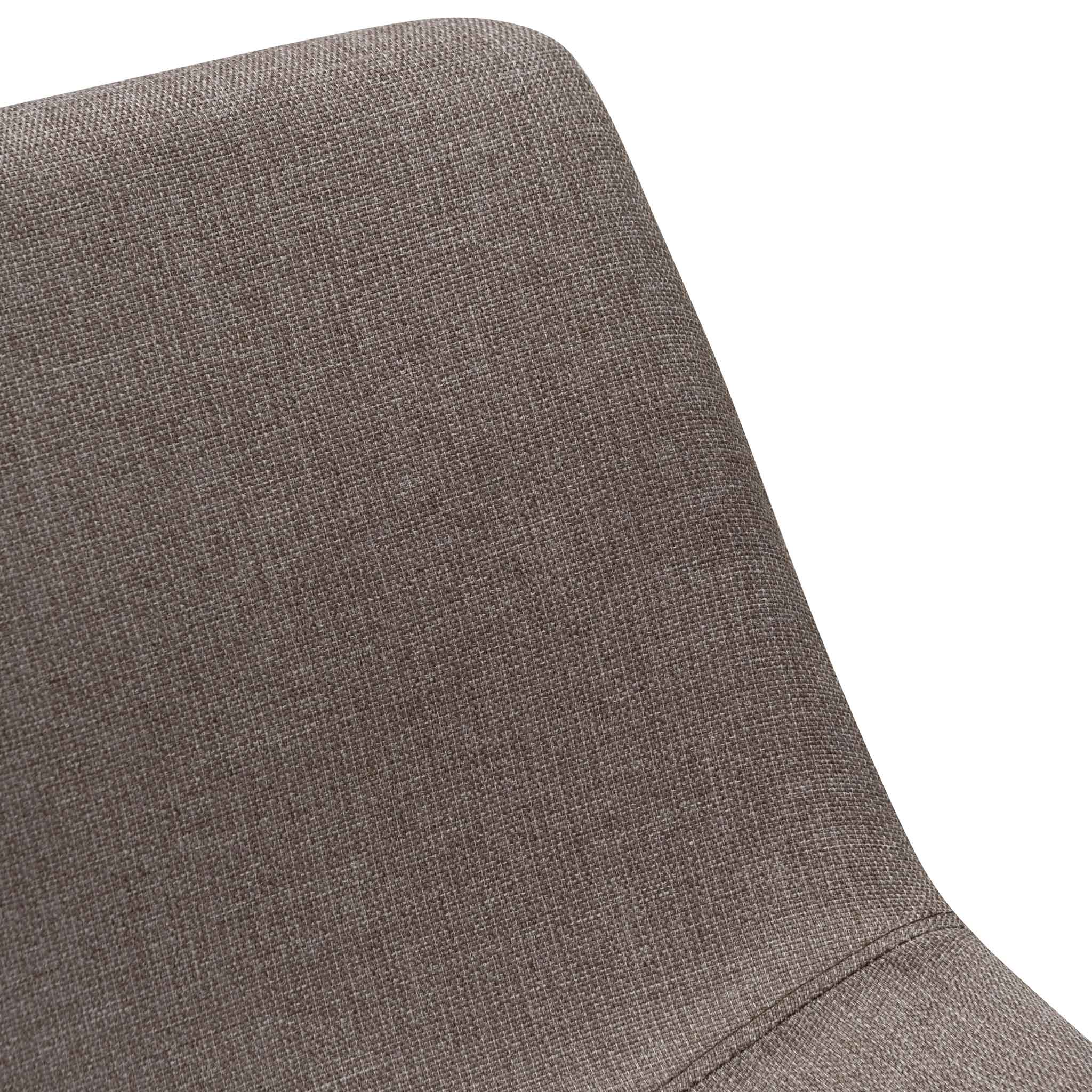 Set of 2 Liam Fabric Dining Chair - Brown Grey - Dining Chairs