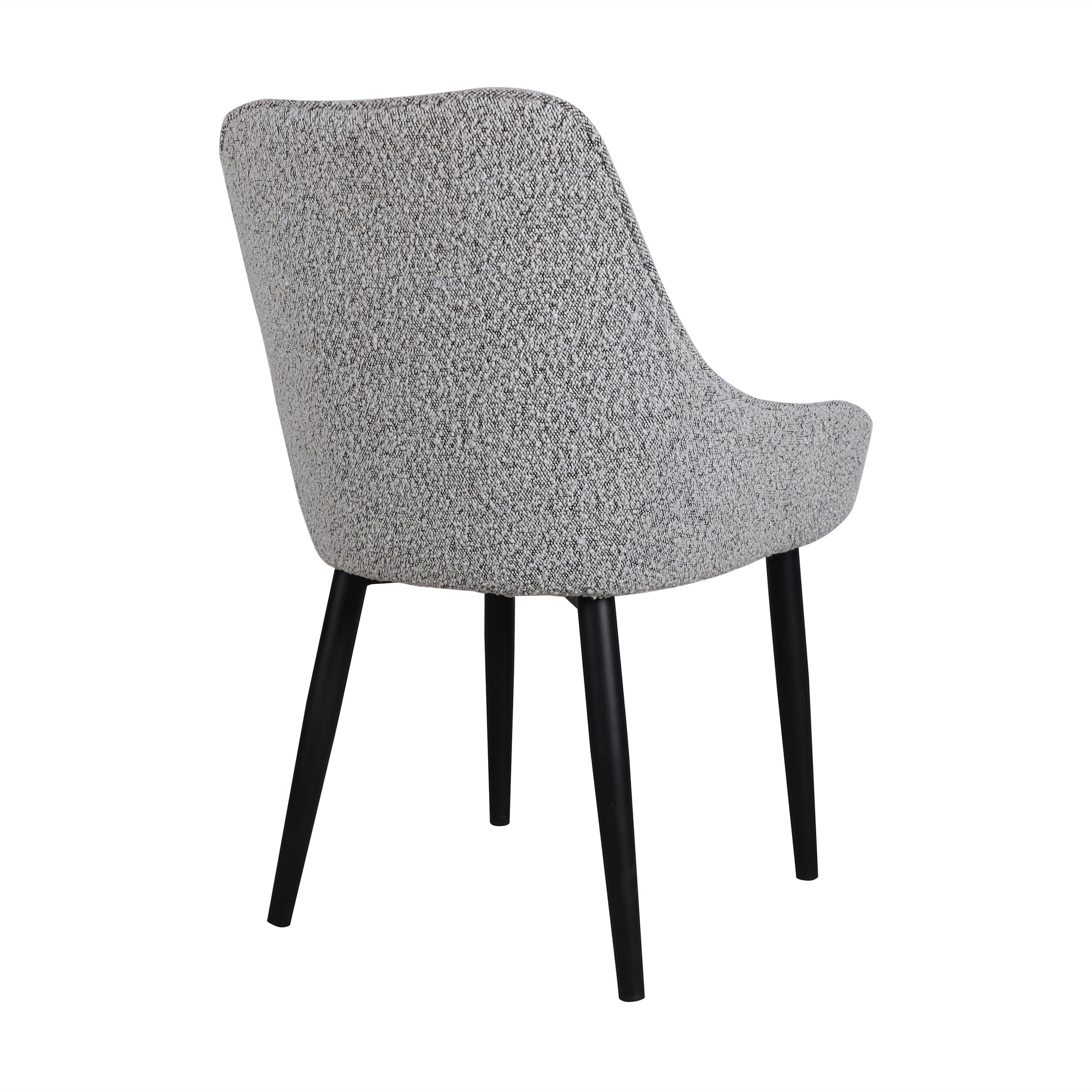 Set of 2 Mercotte Dining Chair - Pepper Boucle - Dining Chairs