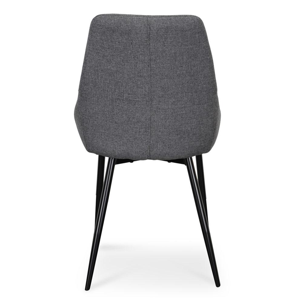 Set of 2 Millie Fabric Dining Chair - Dark Grey - Dining Chairs