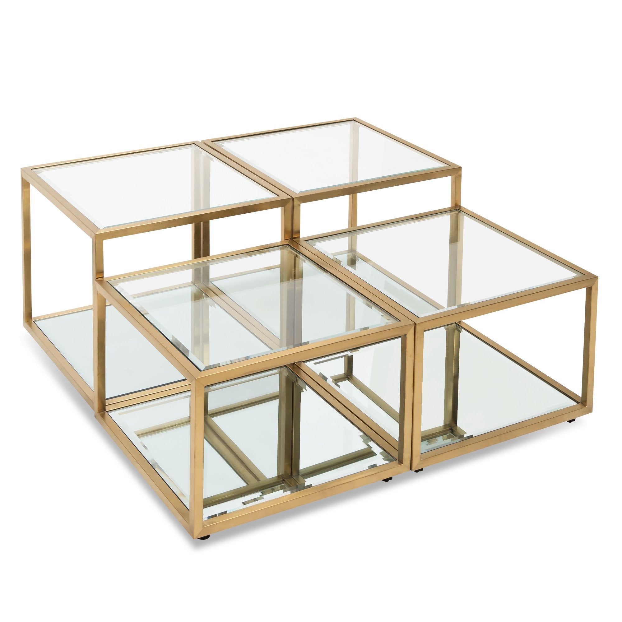 Set of 4 - Olivia Glass Coffee Table - Coffee Table